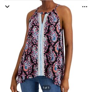 Jpr Studio Crochet-Trim
Sleeveless Top - Black Paisley